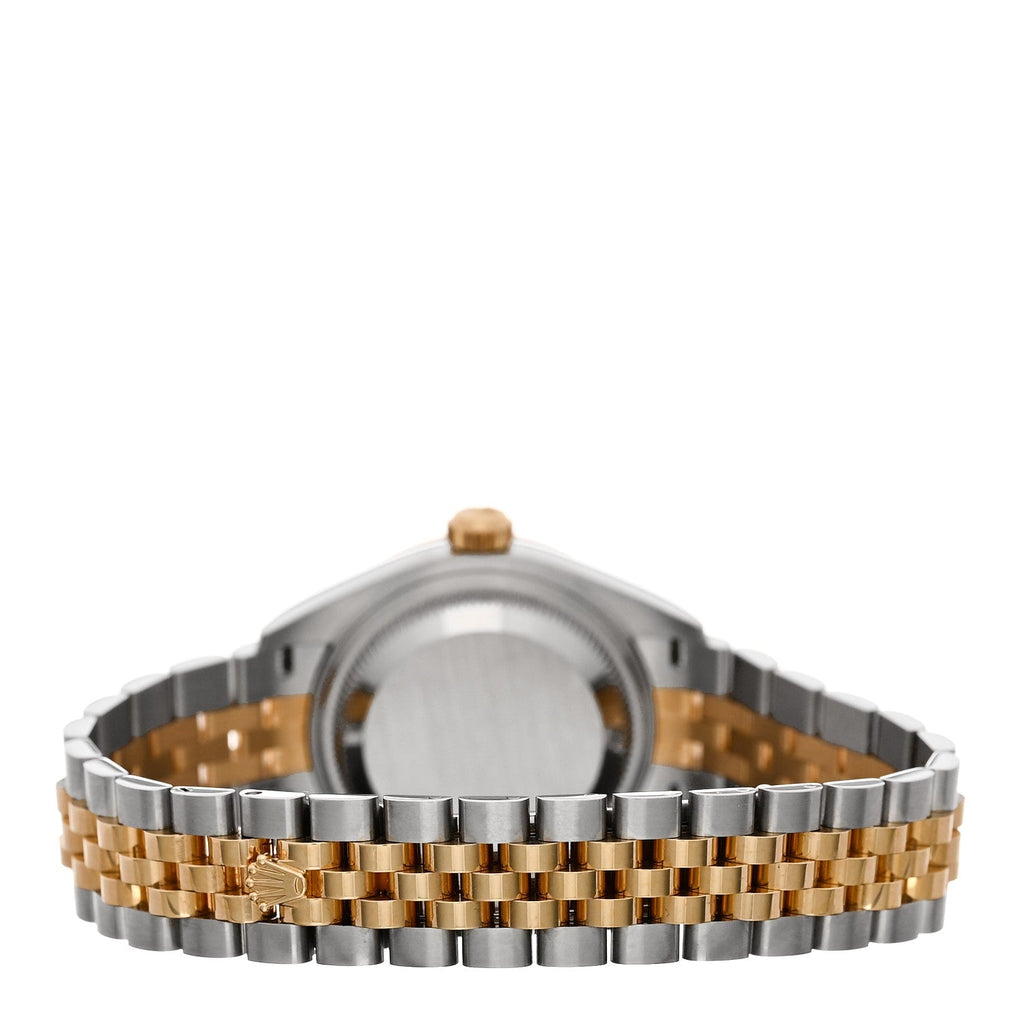 Stainless Steel 18K Yellow Gold 28mm Oyster Perpetual Datejust Watch Silver 279173