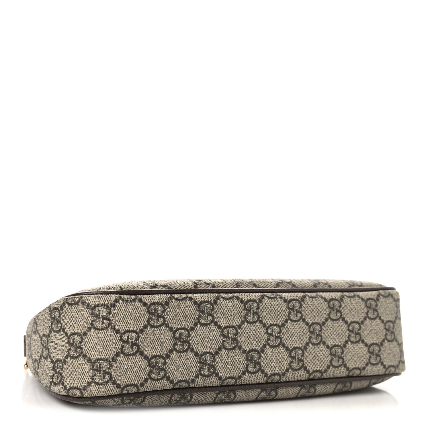 GG Supreme Monogram Textured Dollar Calfskin Web Small Ophidia GG Handbag Beige Ebony New Acero
