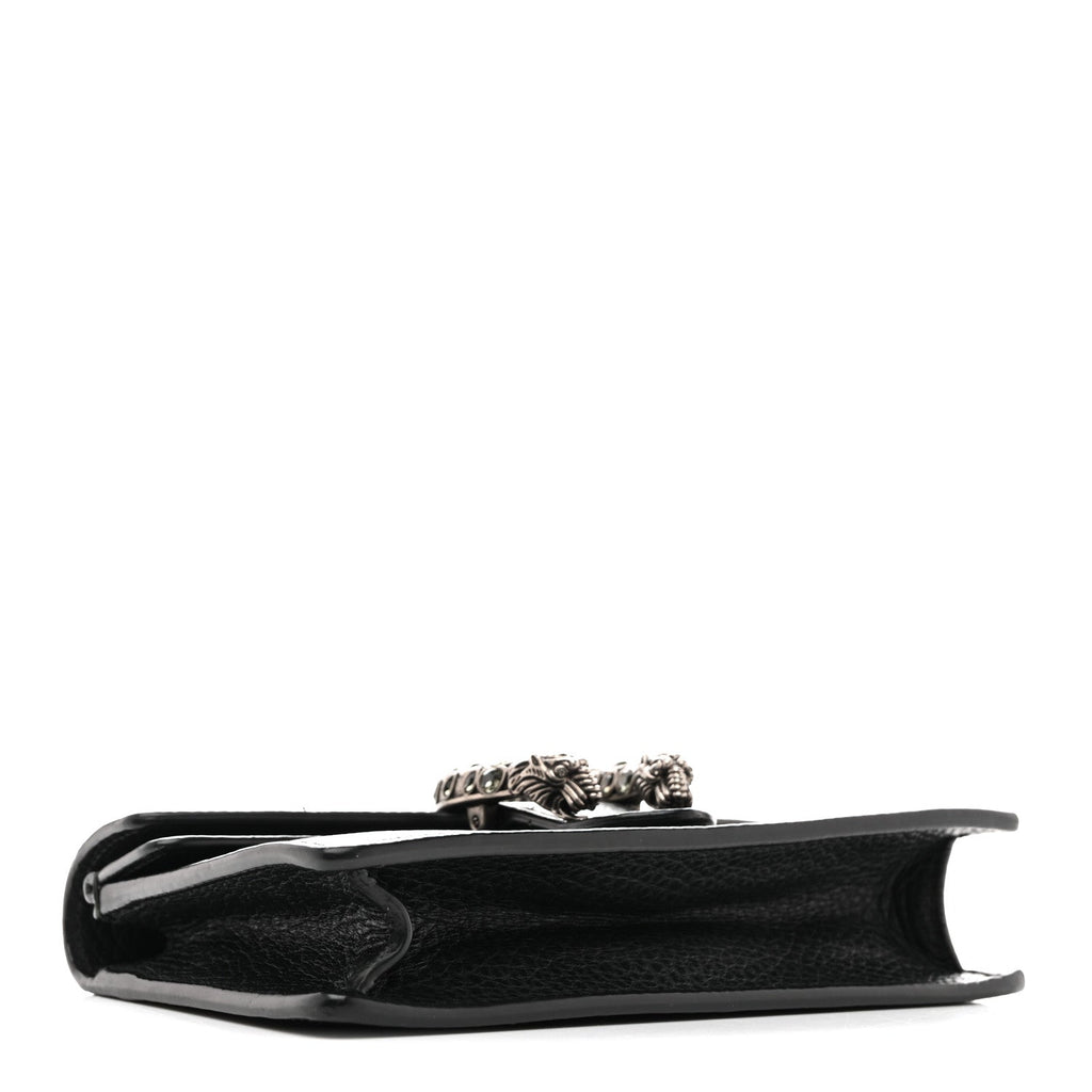 Dollar Calfskin Crystal Super Mini Dionysus Shoulder Bag Black