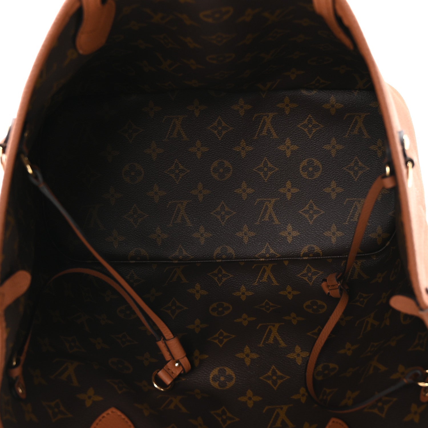 Monogram Calfskin Neo Neverfull Inside Out MM Tan