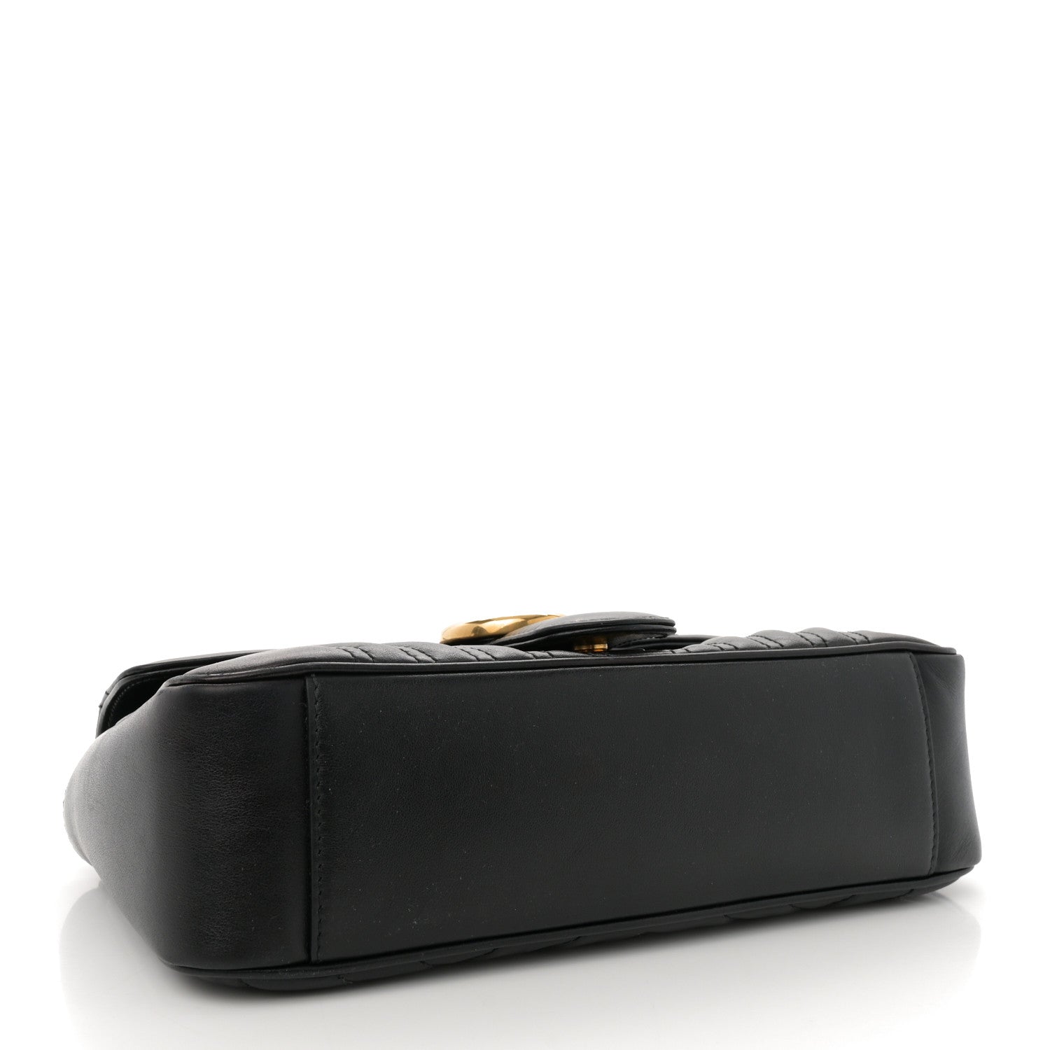 Calfskin Matelasse Small GG Marmont Shoulder Bag Black