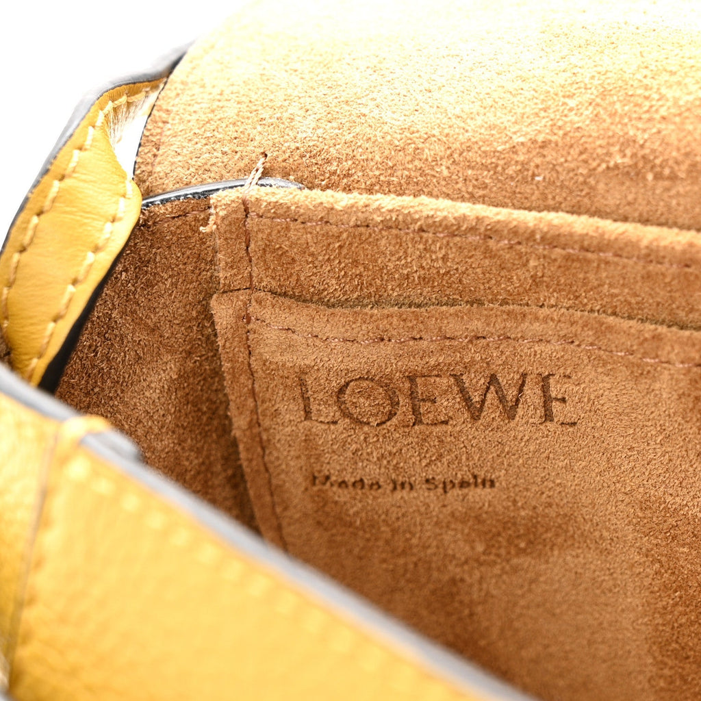 Grained Calfskin Mini Gate Crossbody Bag Yellow