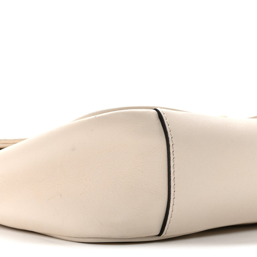 Calfskin Matelasse Small GG Marmont Shoulder Bag White
