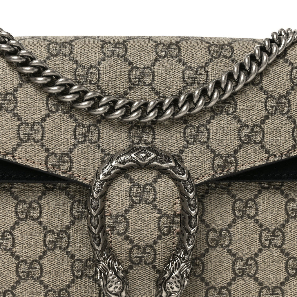 GG Supreme Monogram Small Dionysus Shoulder Bag Black