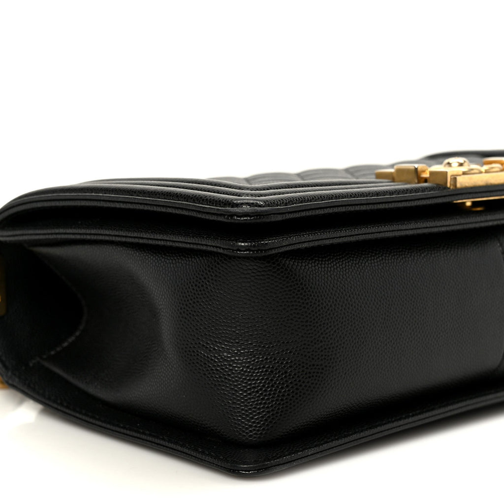 Caviar Quilted Medium Boy Flap Black