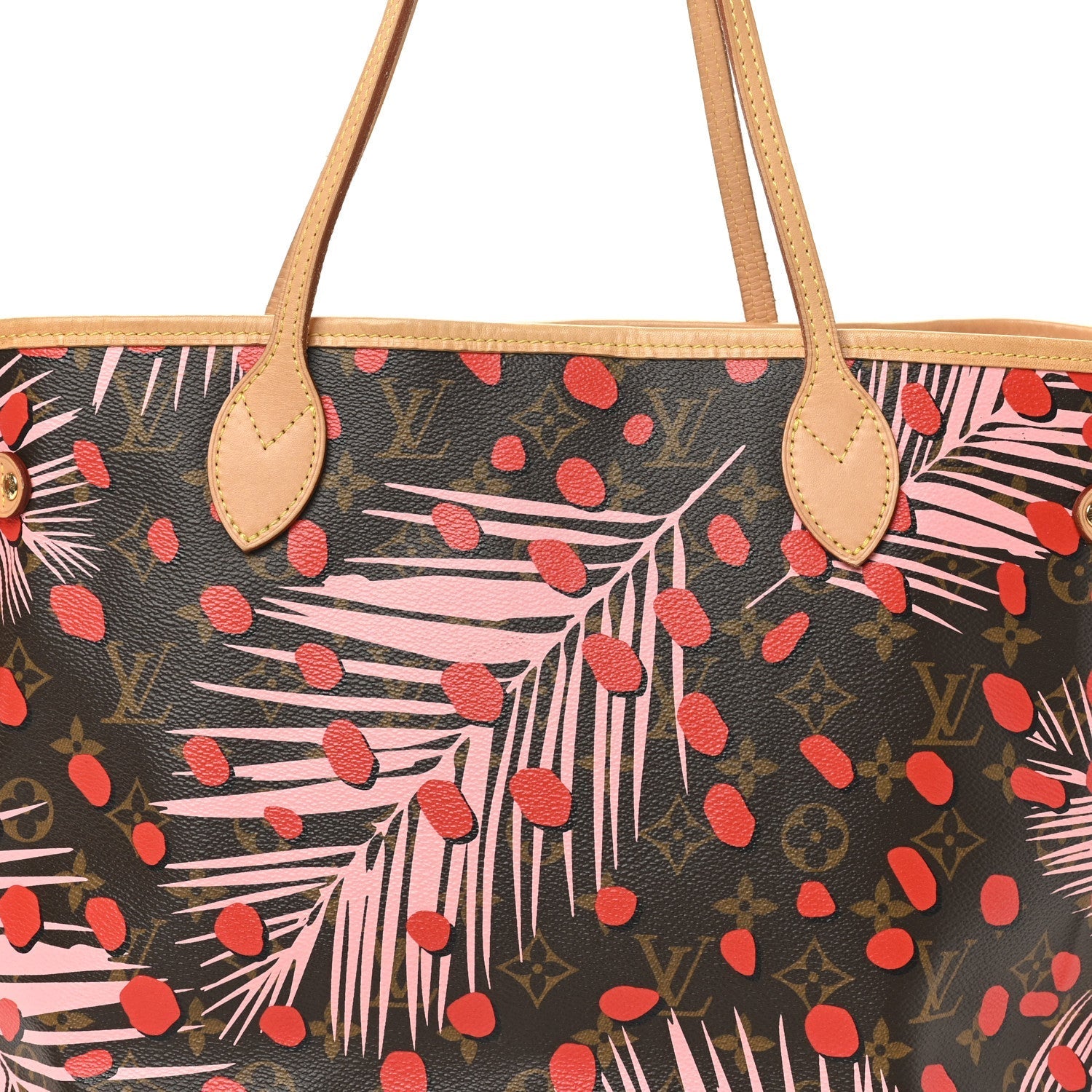 Monogram Jungle Dots Neo Neverfull MM Sugar Pink Poppy
