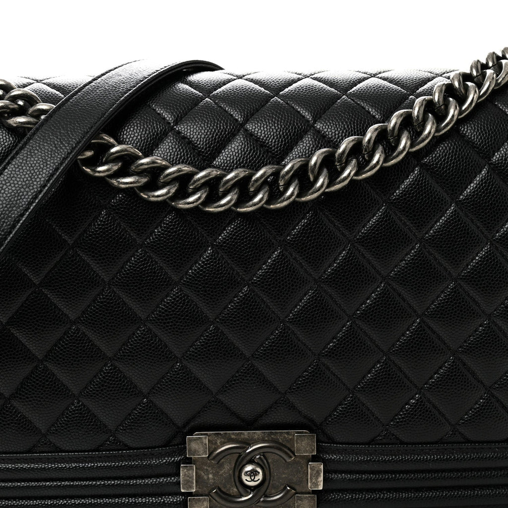 Caviar Quilted New Medium Boy Flap Black