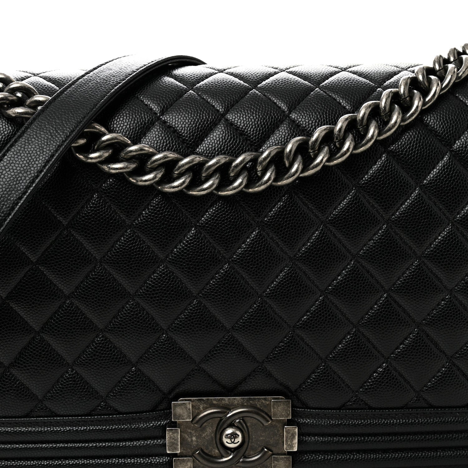 Caviar Quilted New Medium Boy Flap Black