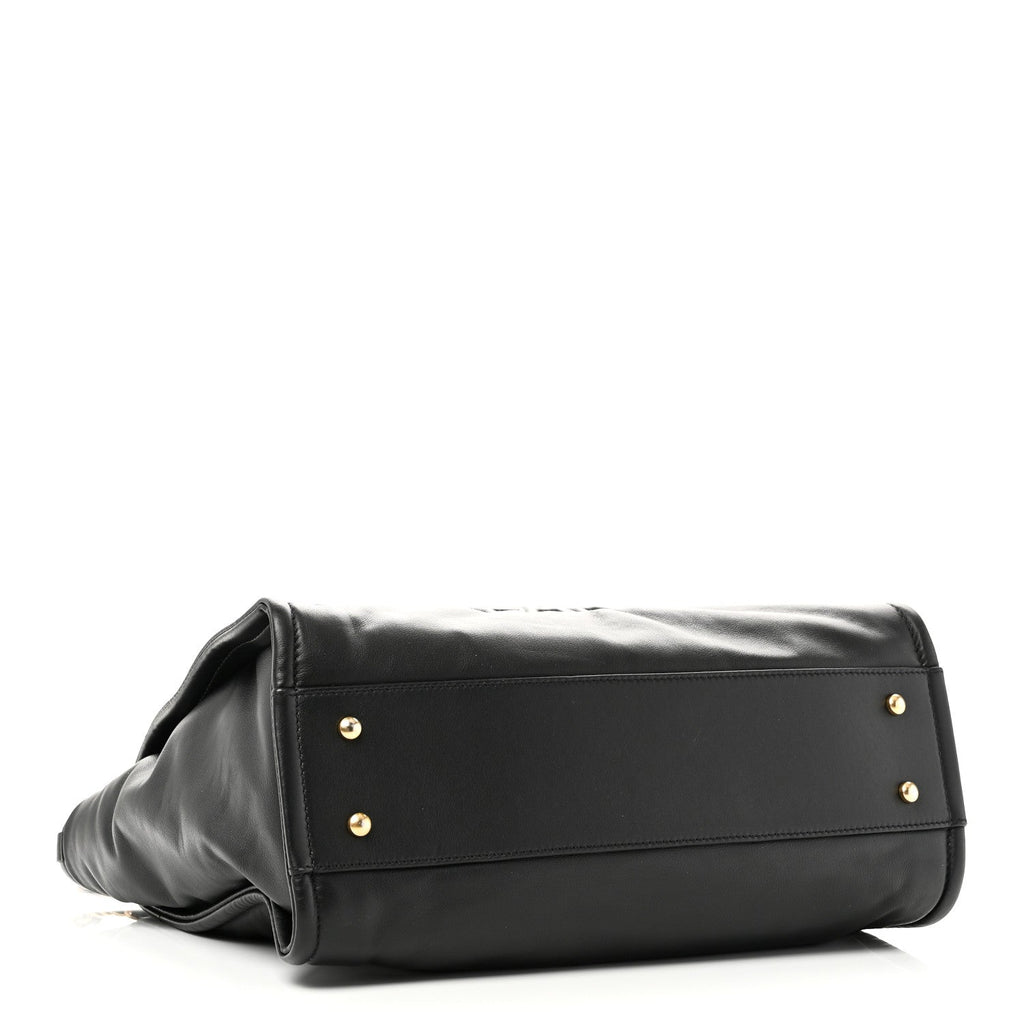 Calfskin Small Deauville Tote Black