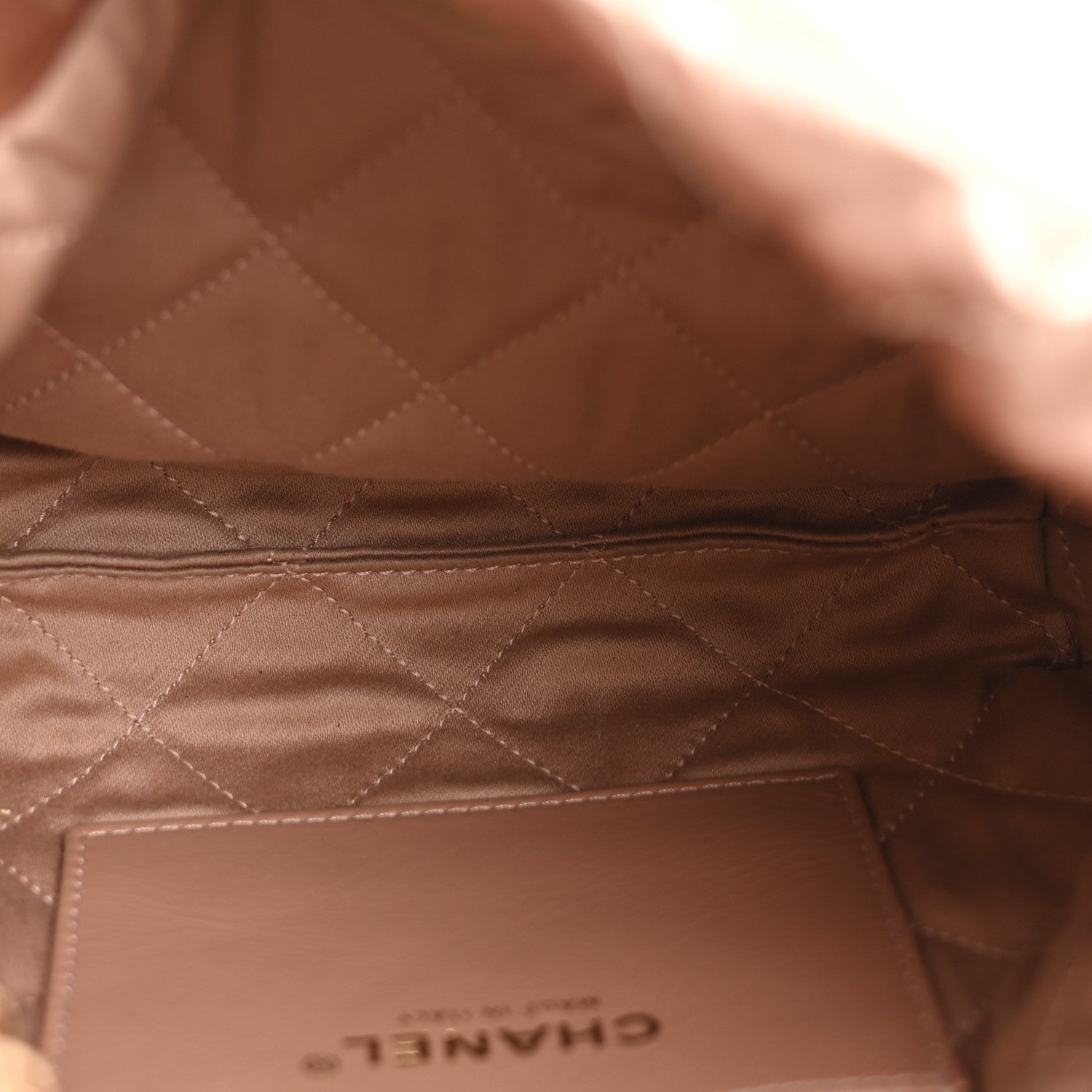 Metallic Calfskin Quilted Mini Chanel 22 Copper