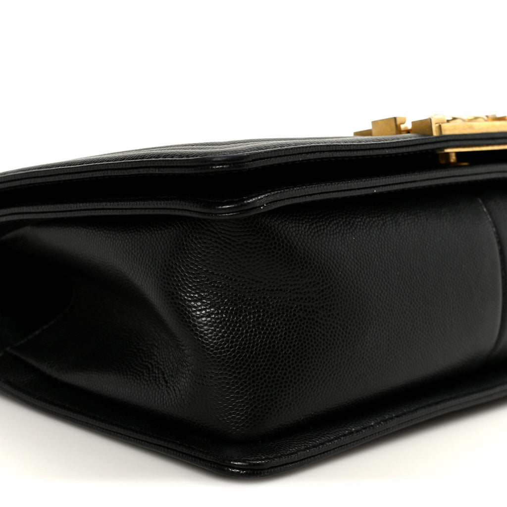 Caviar Quilted Medium Boy Flap Black