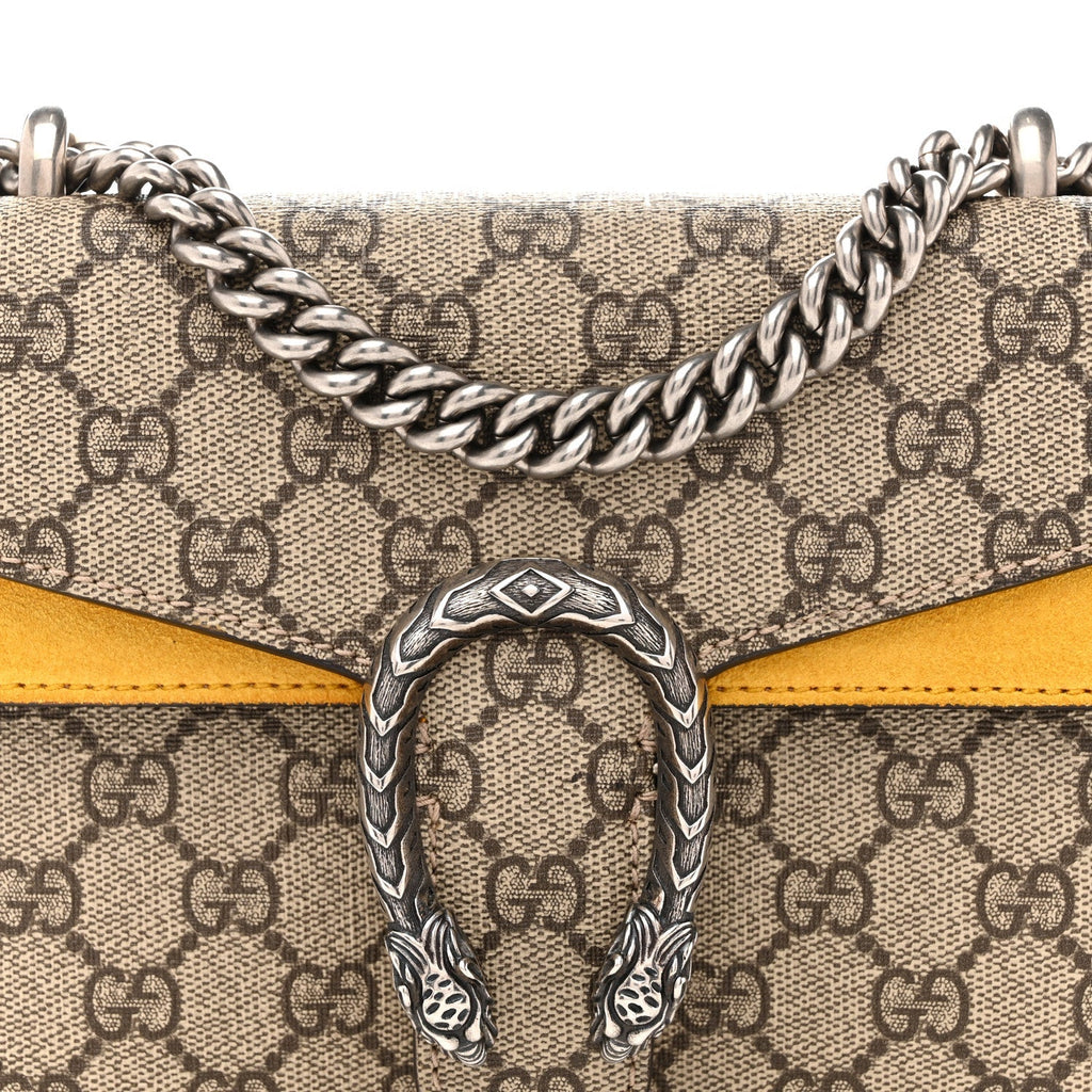 GG Supreme Monogram Mini Dionysus Shoulder Bag Yellow