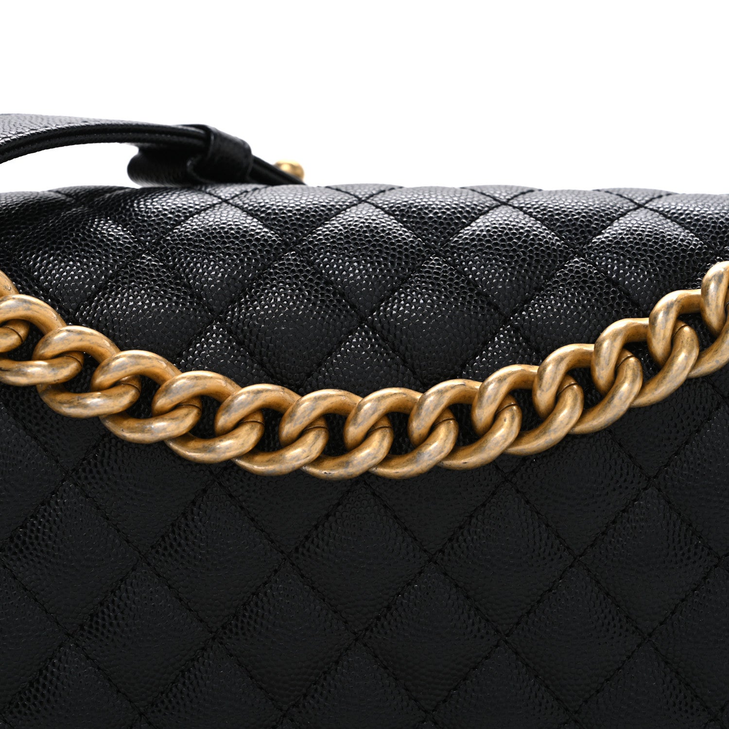 Caviar Quilted Medium Boy Flap Black