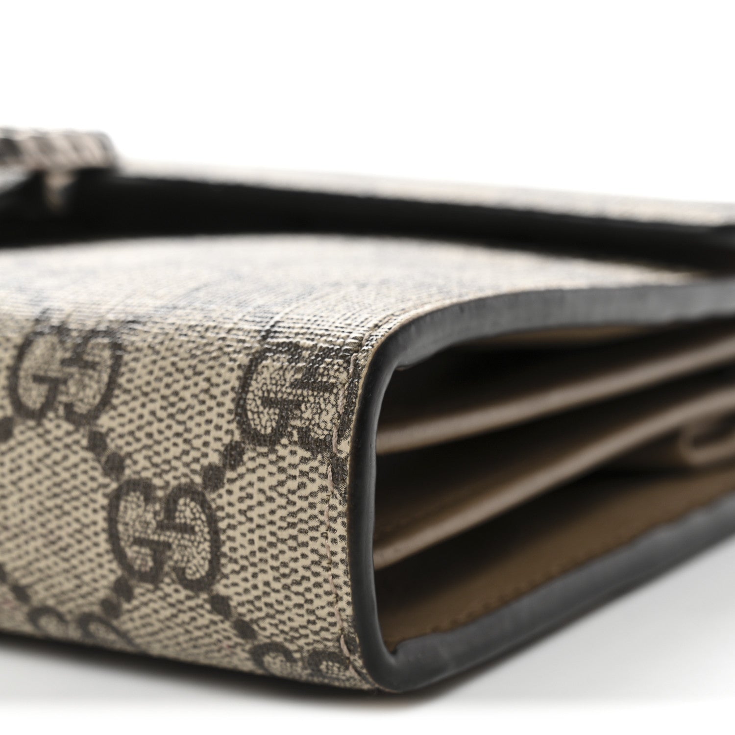 GG Supreme Monogram Mini Dionysus Chain Wallet Beige Taupe