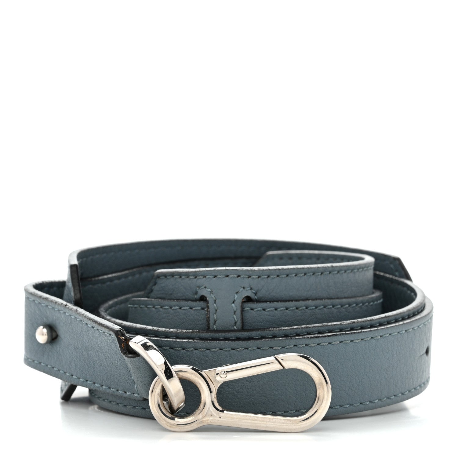 Satin Calfskin Pad Strap Stone Blue