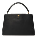 Taurillon Capucines GM  Black Fuchsia