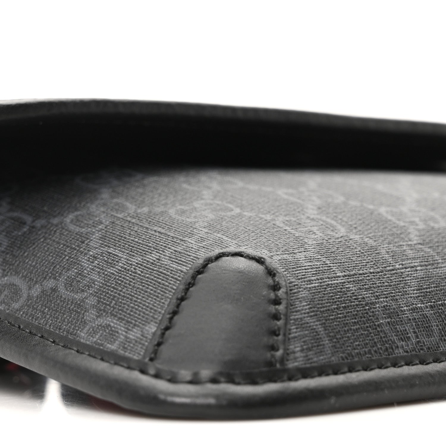 GG Supreme Monogram Web Slim Belt Bag Black Grey