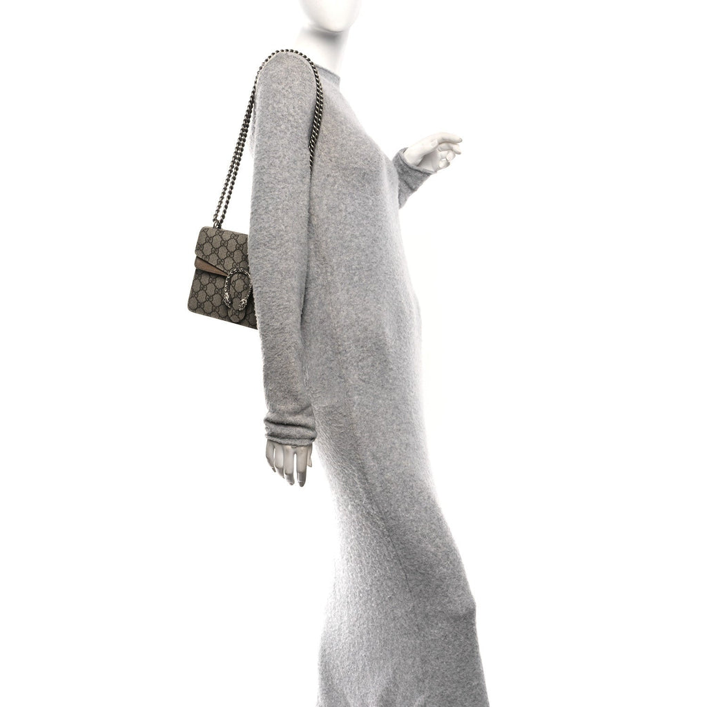 GG Supreme Monogram Mini Dionysus Shoulder Bag Taupe