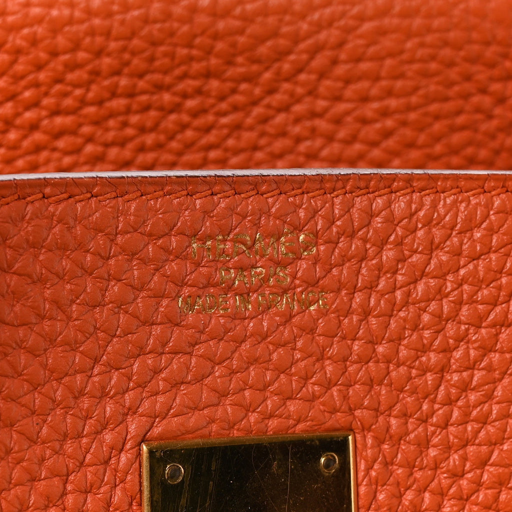 Togo Birkin 35 Orange