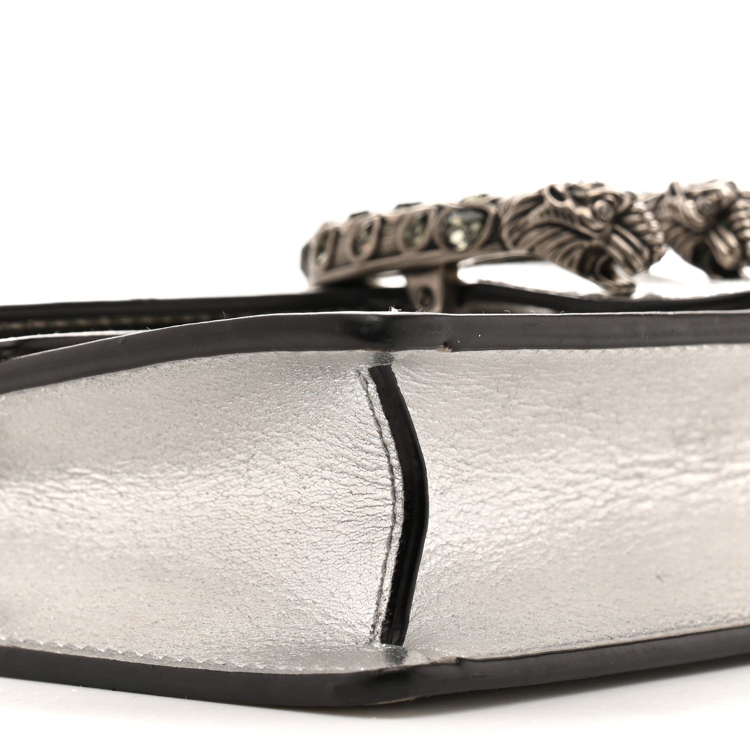 Metallic Calfskin Super Mini Dionysus Shoulder Bag Silver