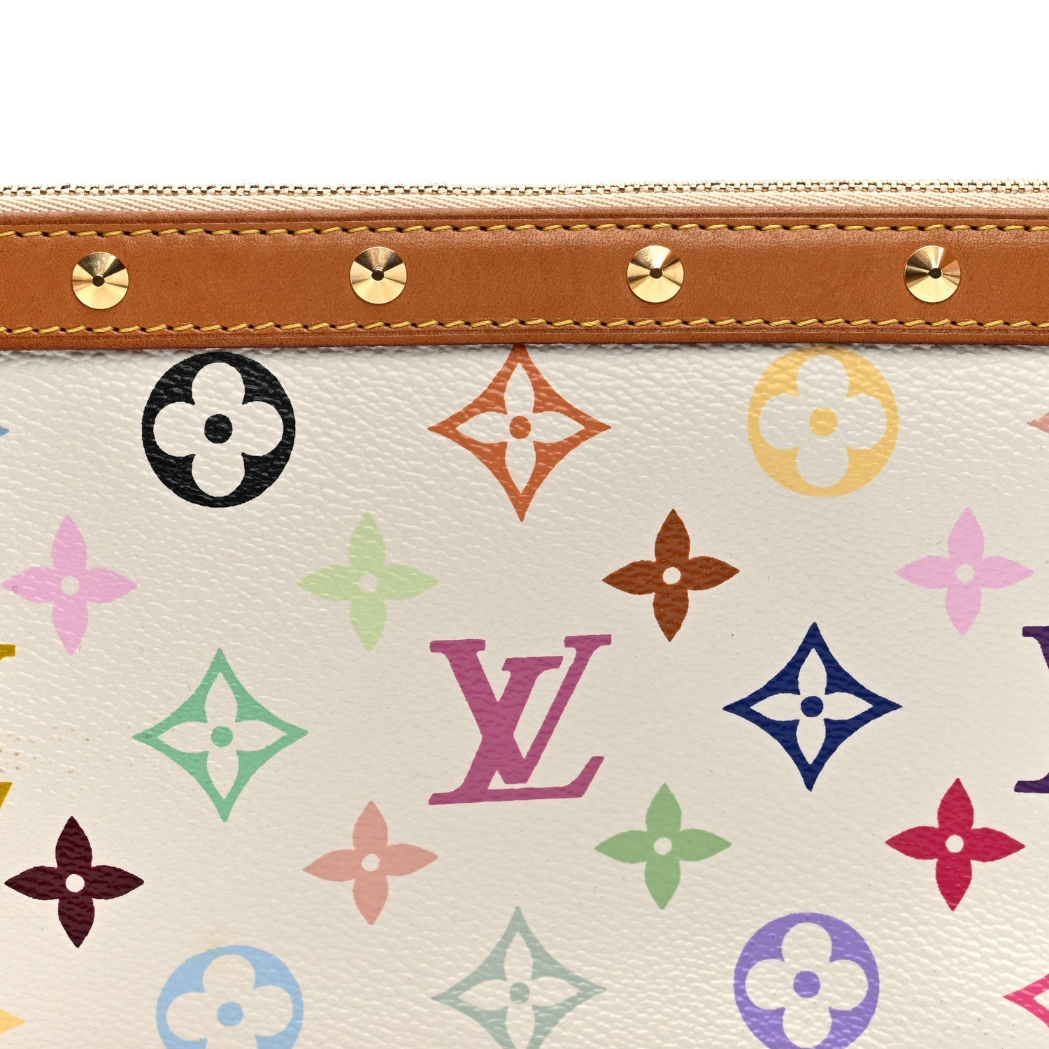 Monogram Multicolor Pochette Accessories White