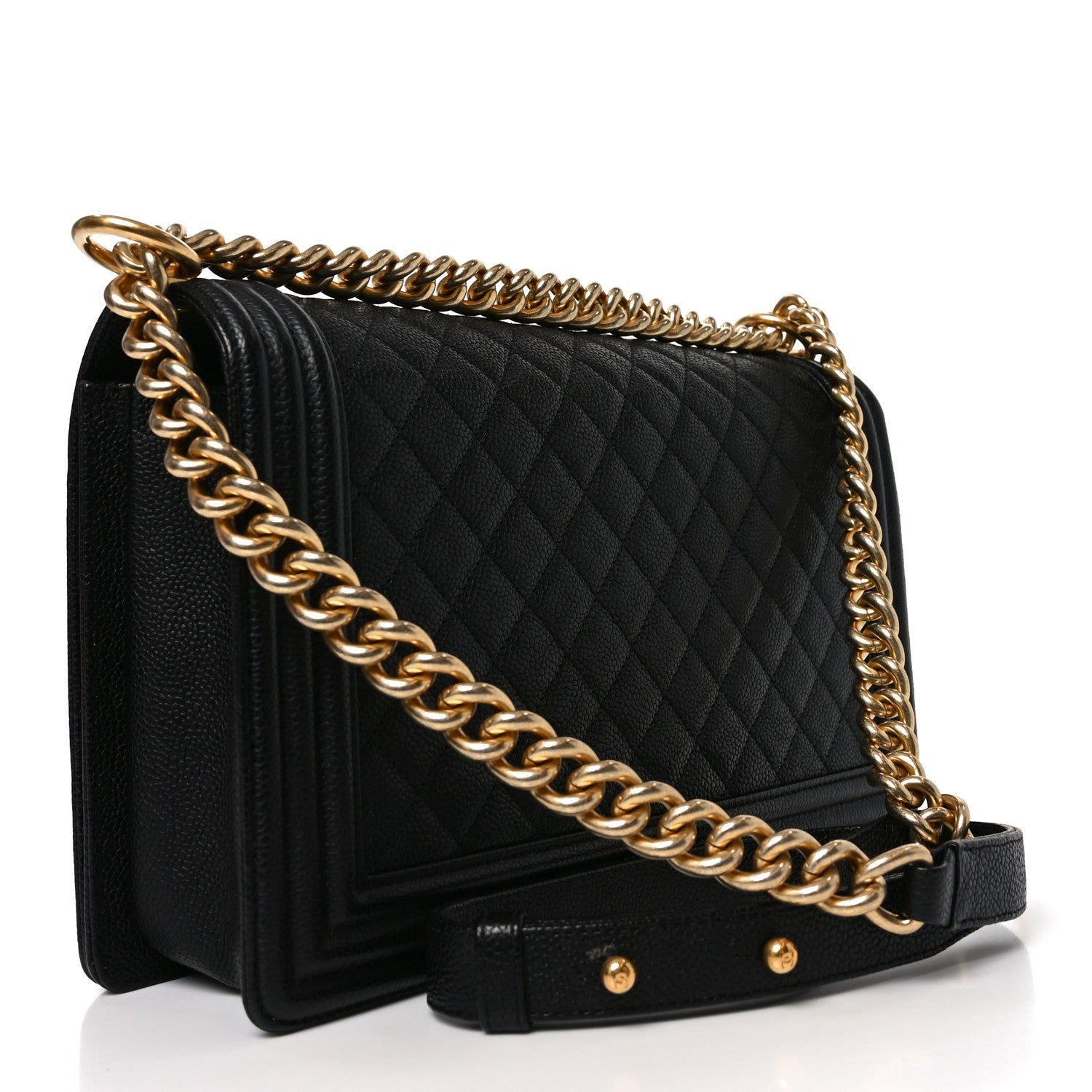 Caviar Quilted New Medium Boy Flap Black