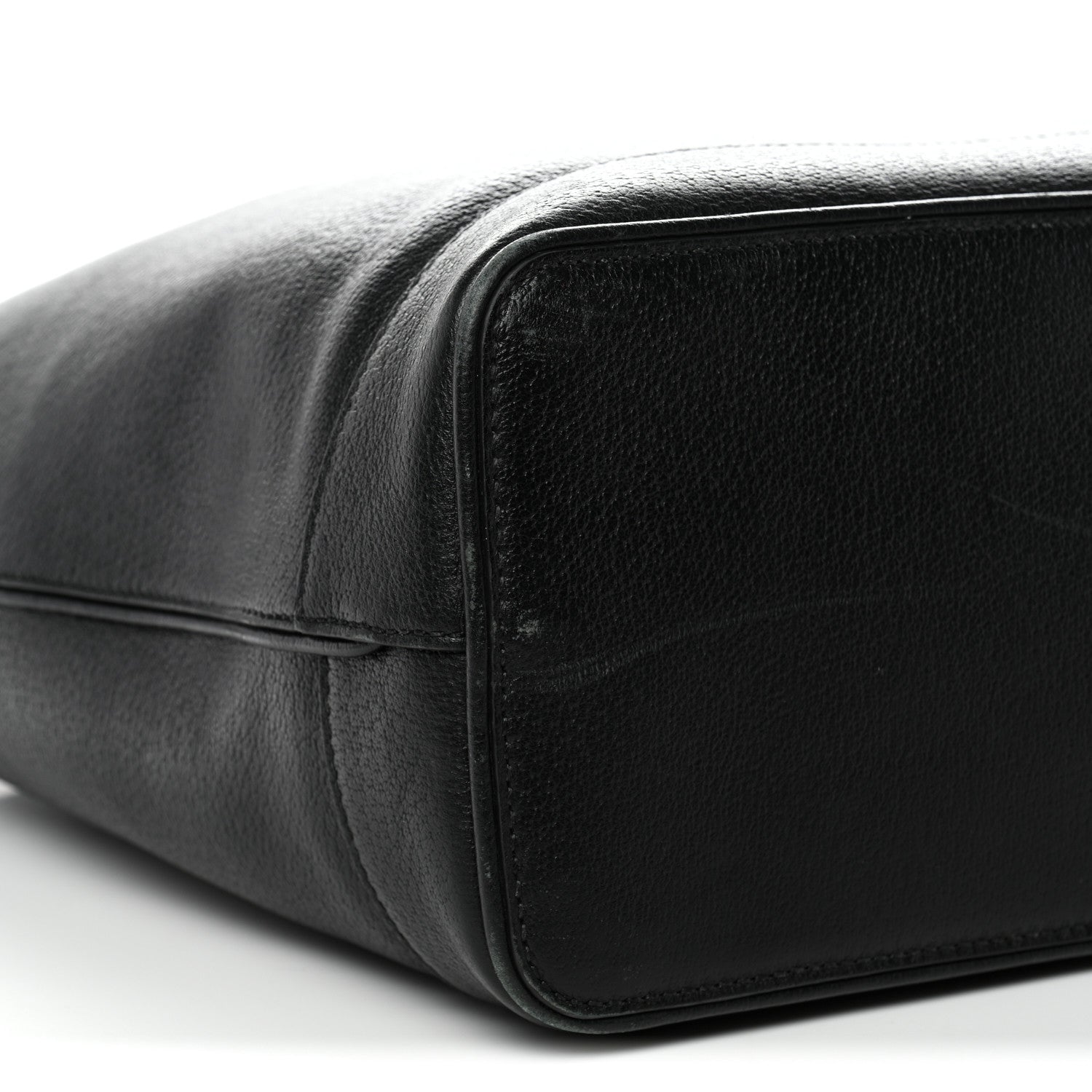 Textured Dollar Calfskin Medium Ophidia Shoulder Tote Bag Black