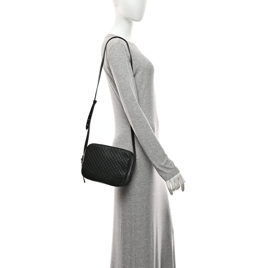 Microguccissima Mini Bree Messenger Bag Black
