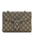 GG Supreme Monogram Mini Dionysus Chain Wallet Beige Taupe