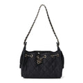 Denim Quilted Mini Chanel 25 Handbag Dark Blue