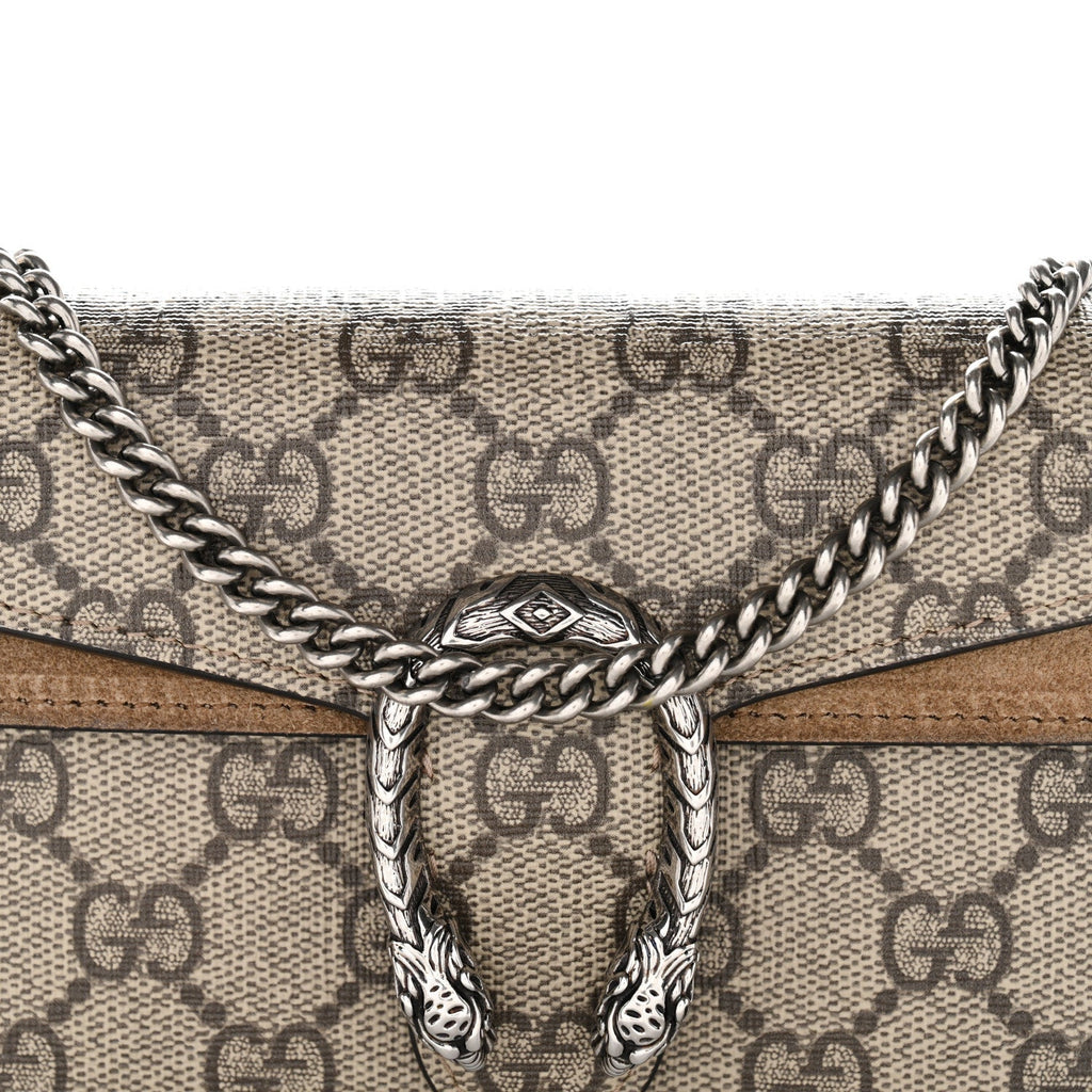 GG Supreme Monogram Super Mini Dionysus Shoulder Bag Taupe