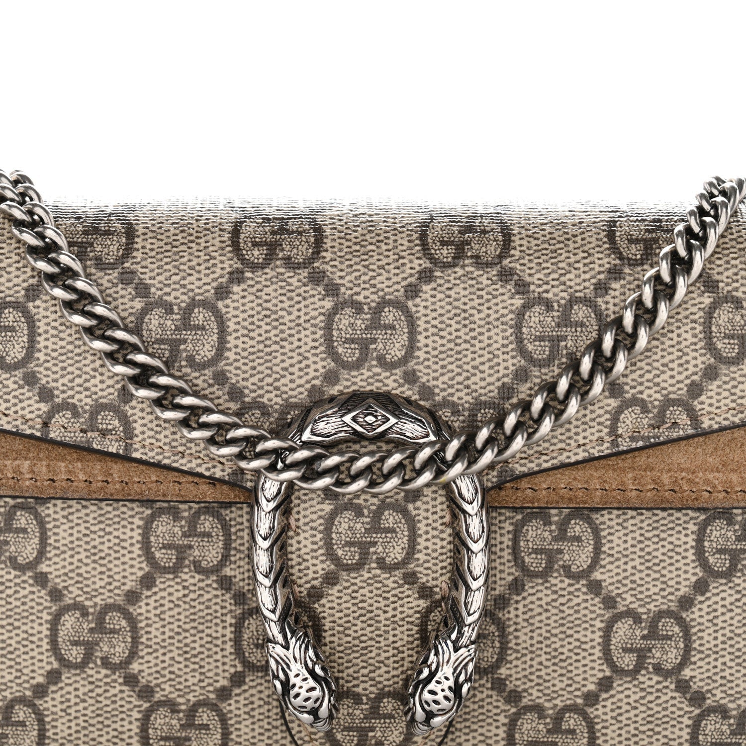 GG Supreme Monogram Super Mini Dionysus Shoulder Bag Taupe