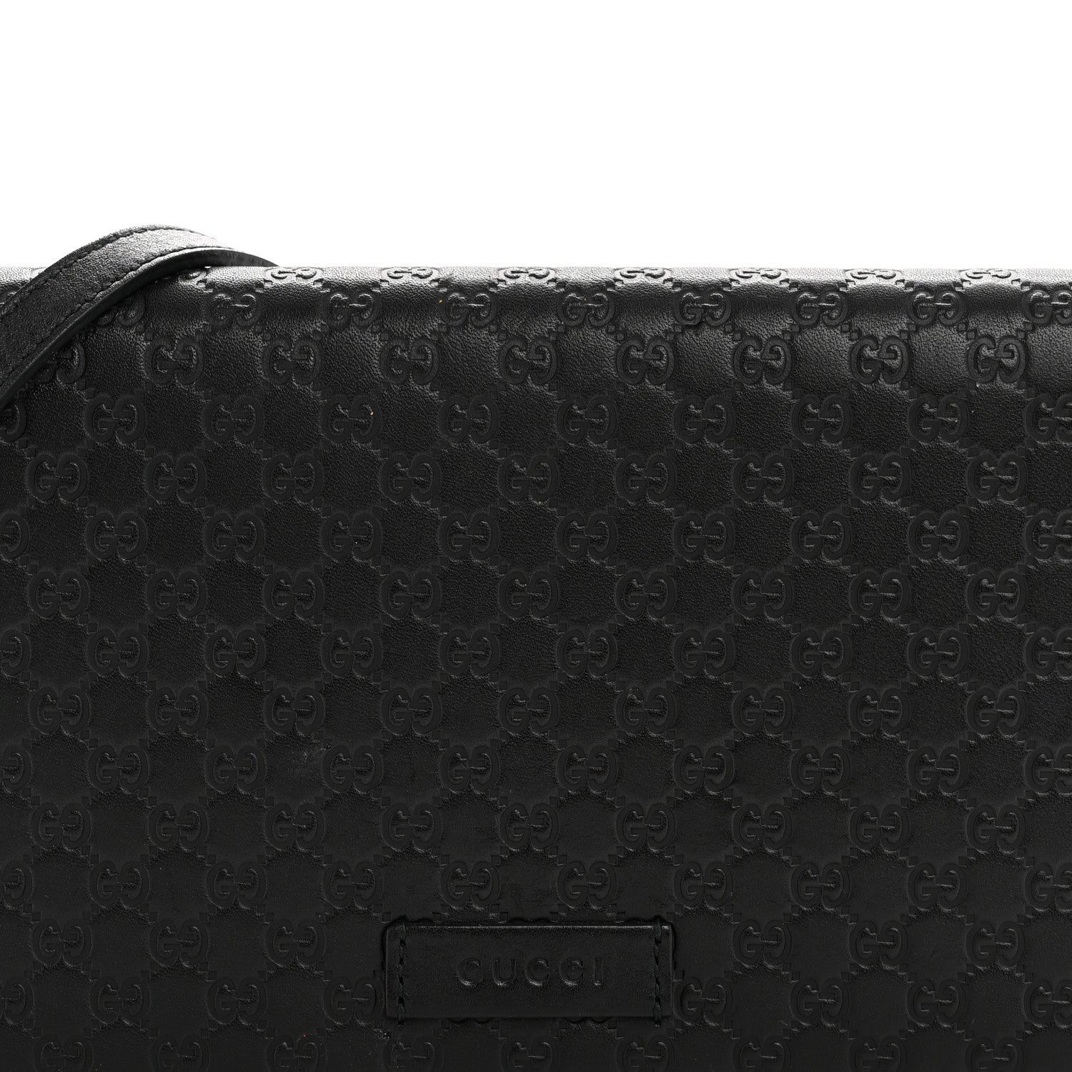 Microguccissima Crossbody Wallet Black
