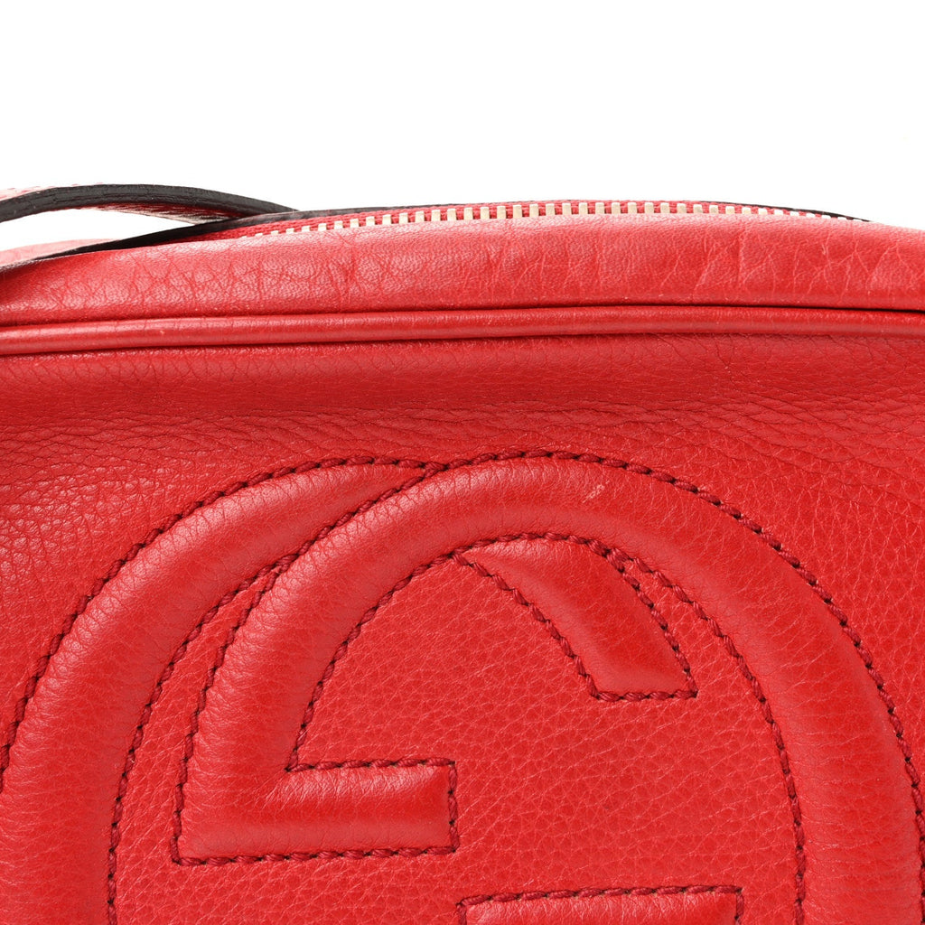 Pebbled Calfskin Small Soho Disco Bag Tabasco Red