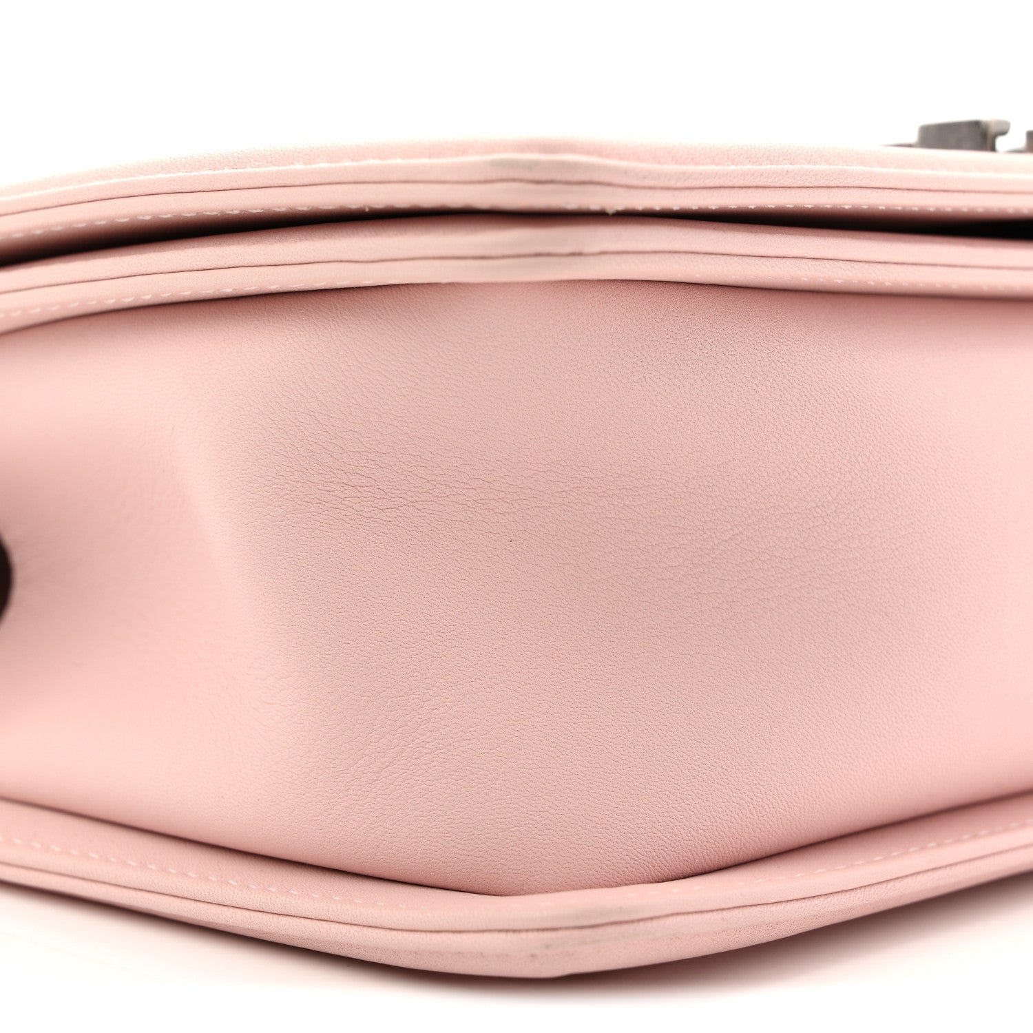 Calfskin Quilted Medium Boy Flap Light Pink