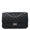 Aged Calfskin Quilted 2.55 Reissue 225 Flap Black