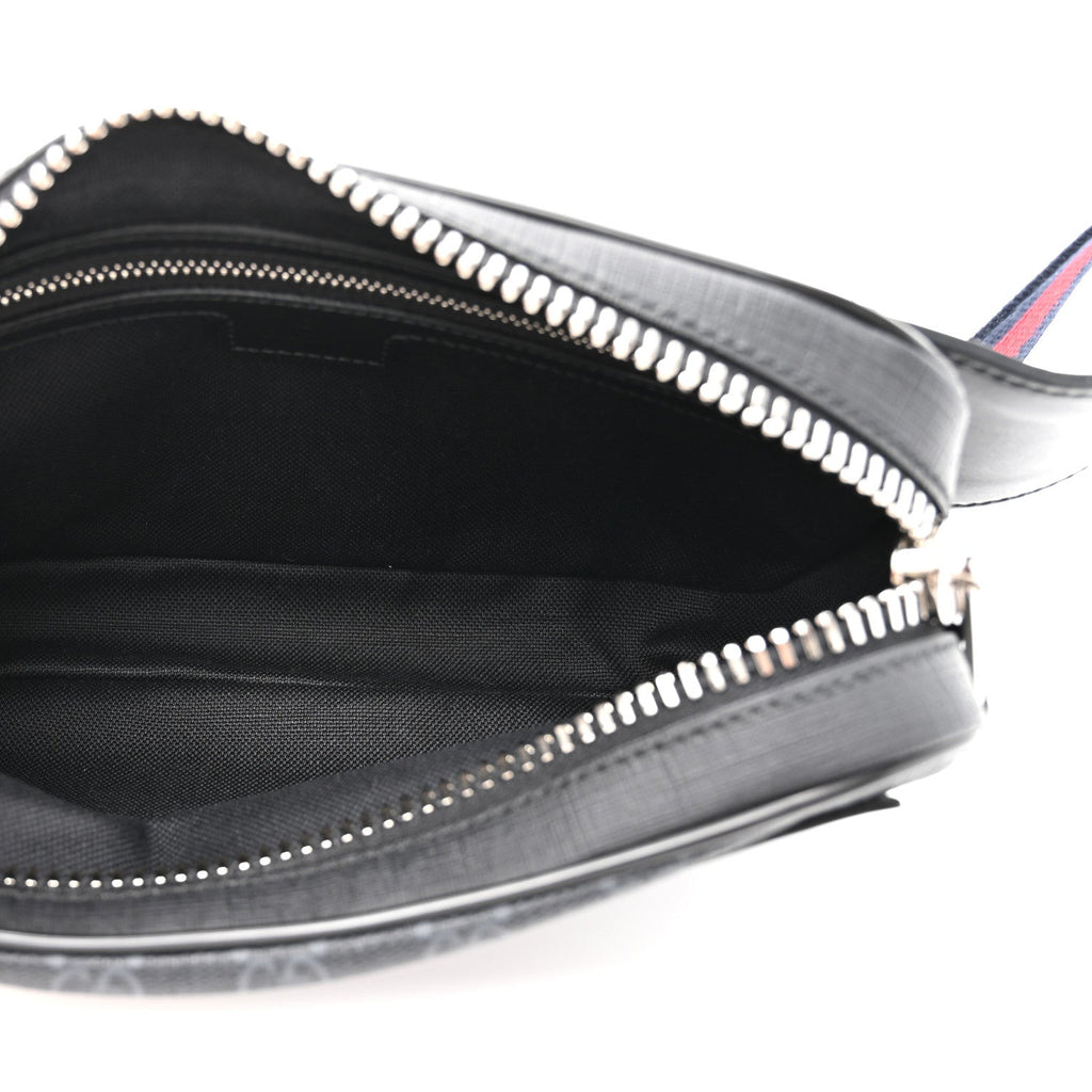 Soft GG Supreme Monogram Web Belt Bag Black Grey