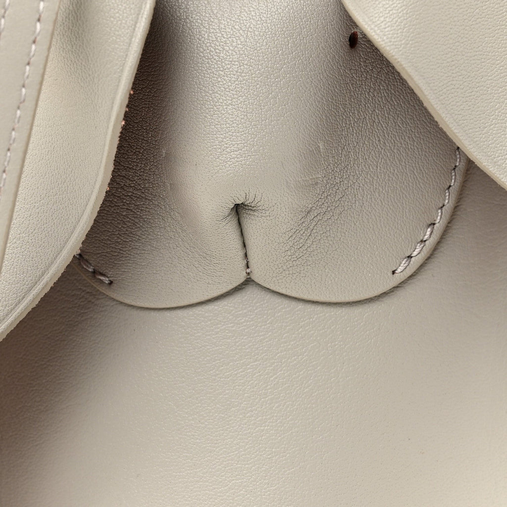 Calfskin Bunny Pouch Crossbody Bag Ghost