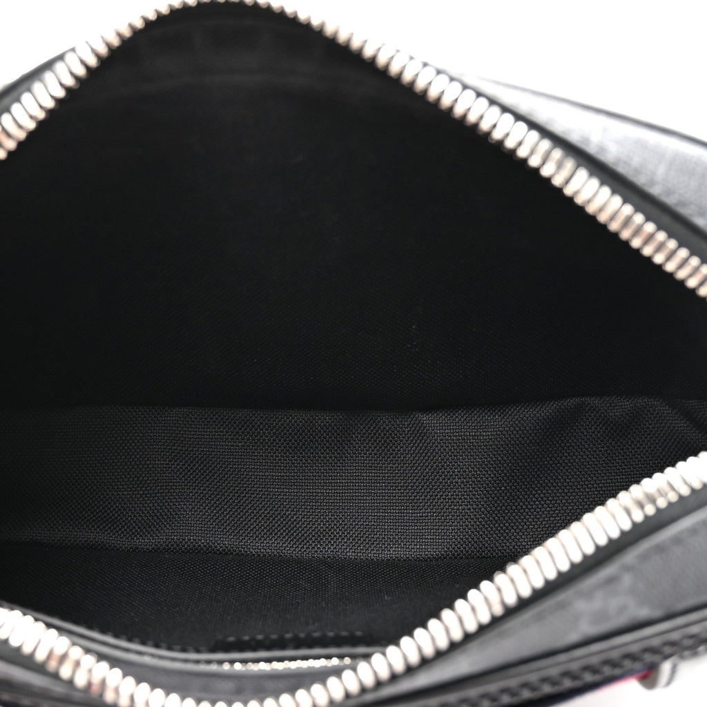Soft GG Supreme Monogram Web Belt Bag Black Grey