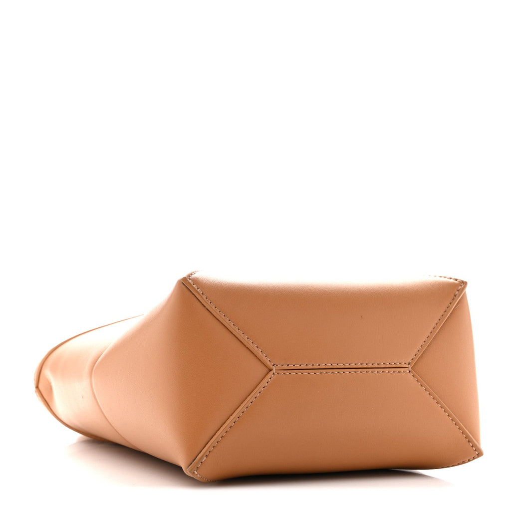 Shiny Calfskin Mini Puzzle Fold Tote Warm Desert