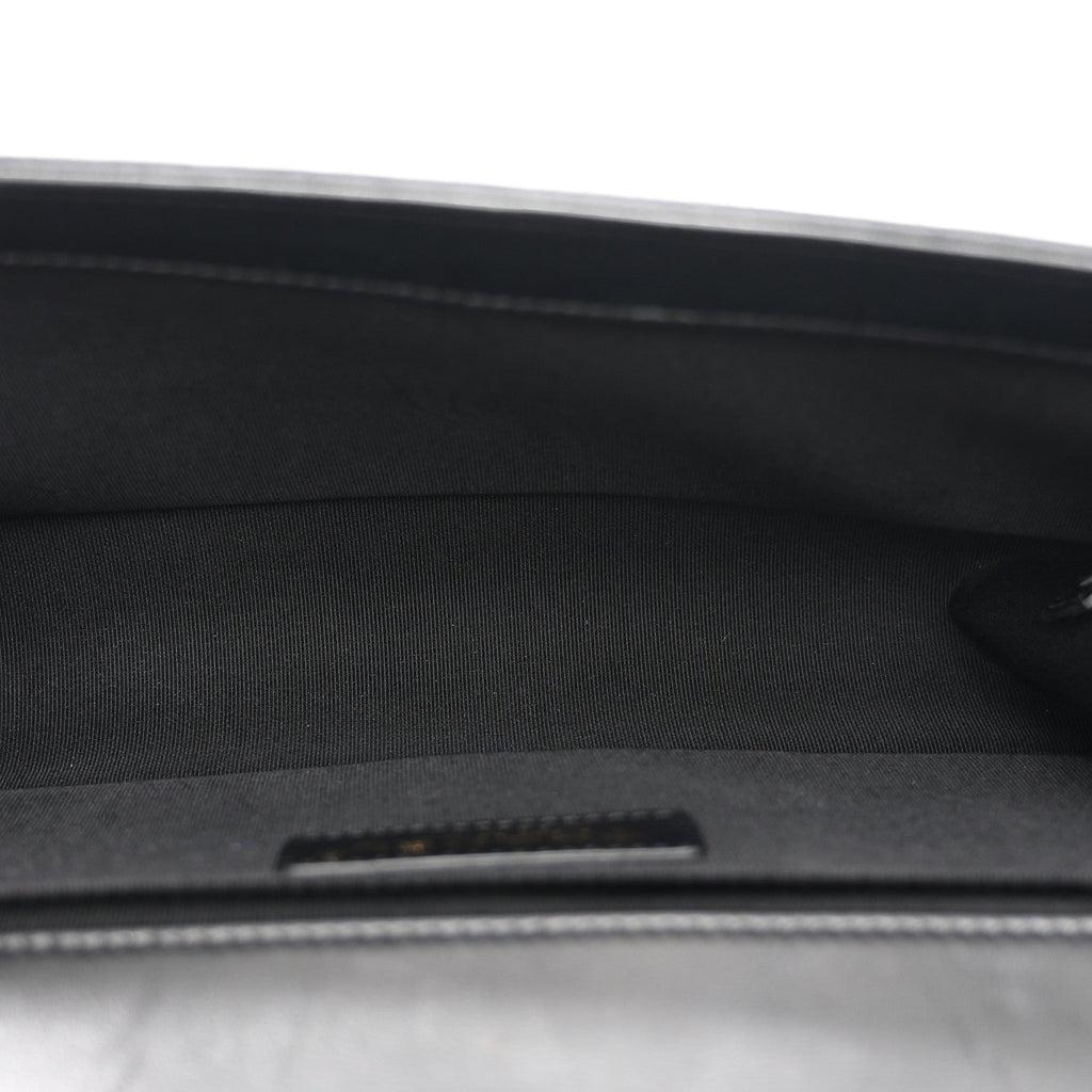 Lambskin Quilted Medium Boy Flap Black