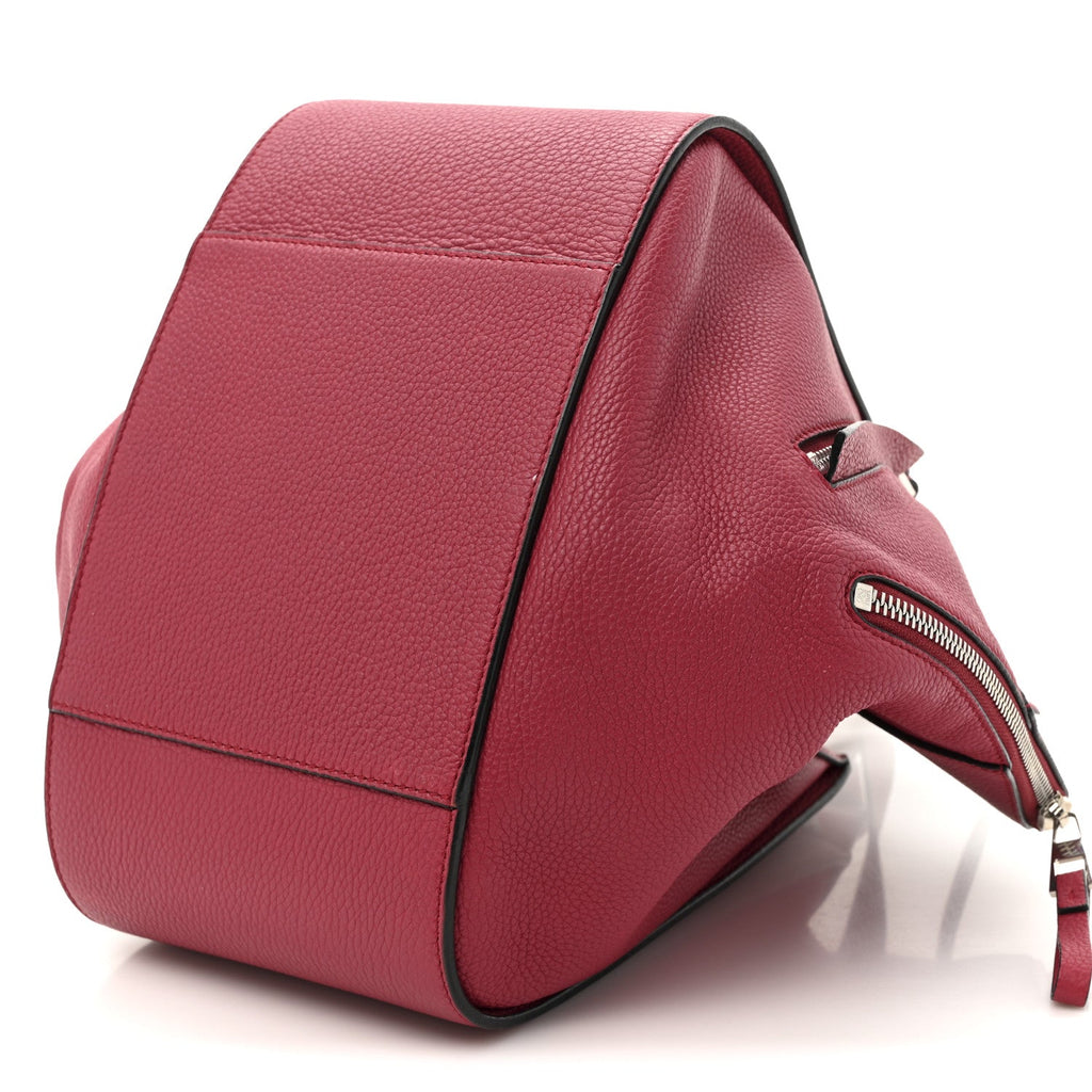Grained Calfskin Small Hammock Shoulder Bag Raspberry