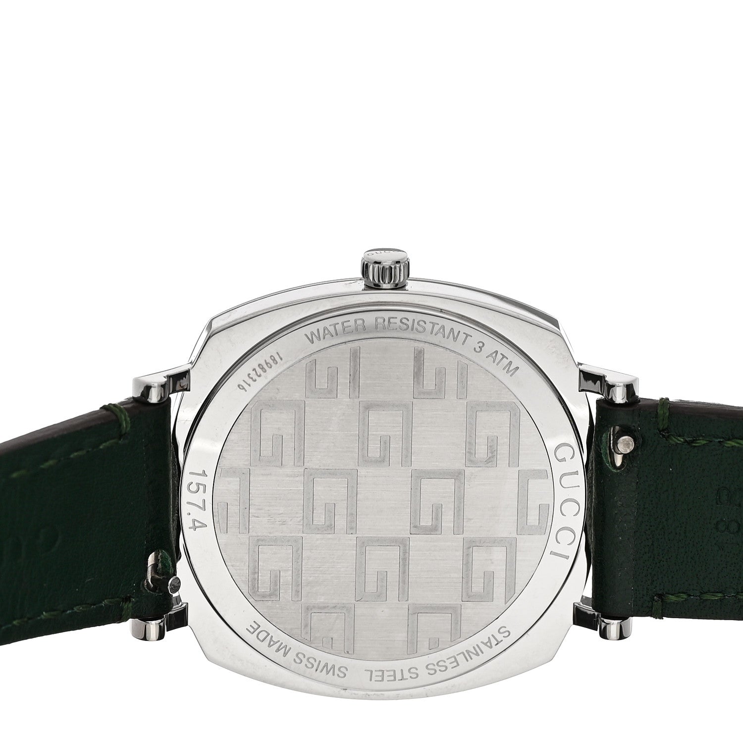 Stainless Steel Calfskin 35mm Grip Quartz Watch Green