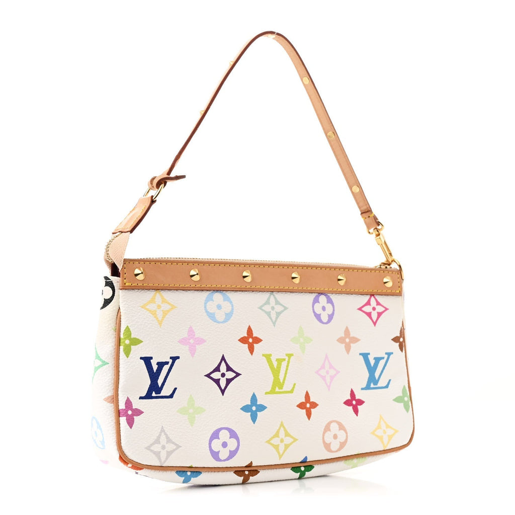 Monogram Multicolor Pochette Accessories White