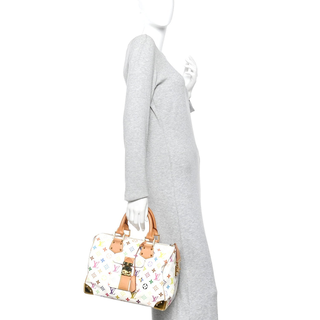 Monogram Multicolor Speedy 30 White