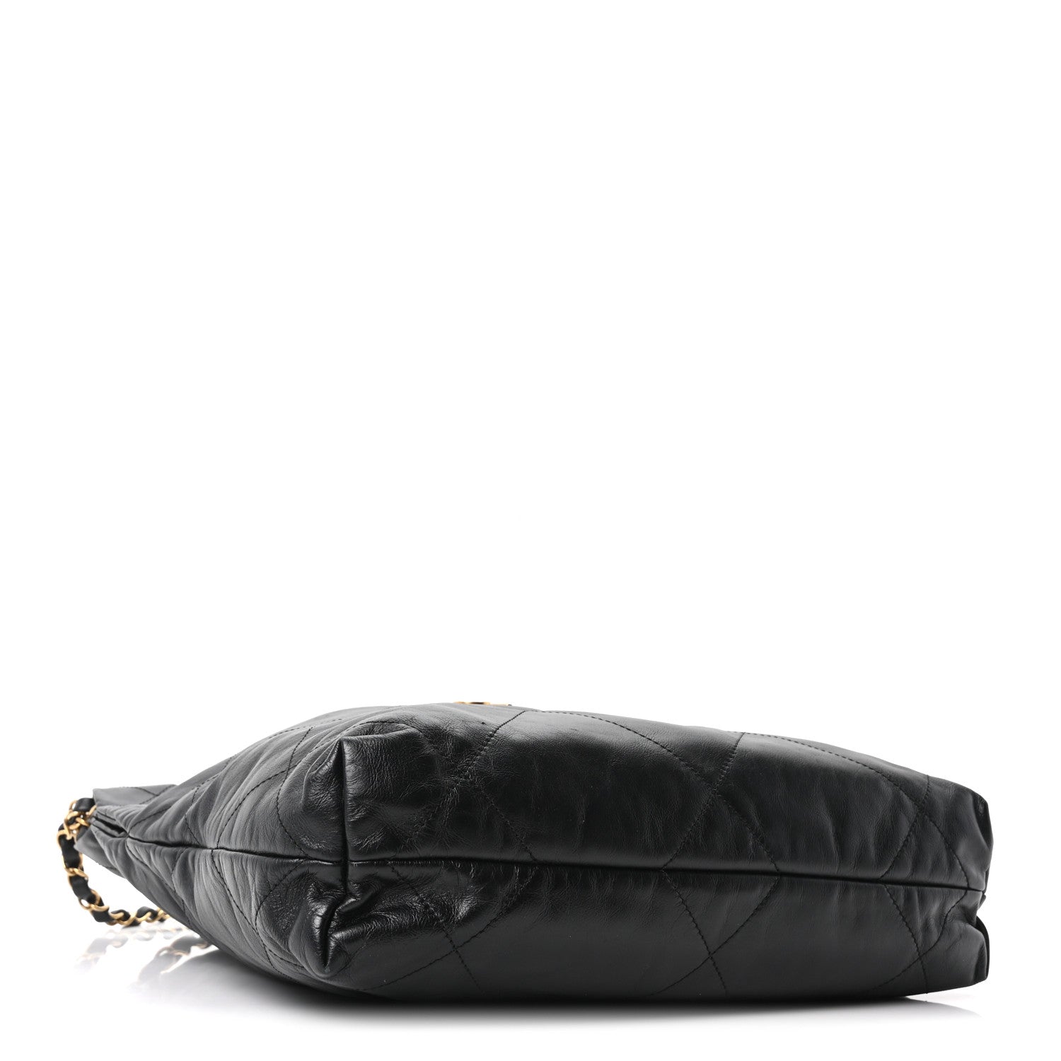 Shiny Calfskin Quilted Small Chanel 22 Black