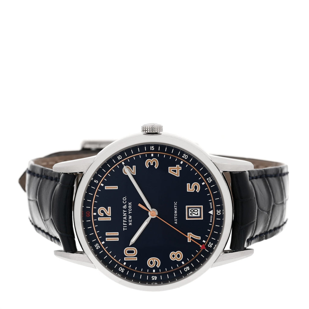 Stainless Steel Alligator 40mm CT60 3-Hand Automatic Watch Blue