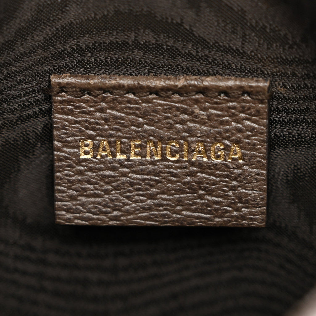 X BALENCIAGA BB Supreme Monogram Web Mini Ophidia Messenger Beige New Acero