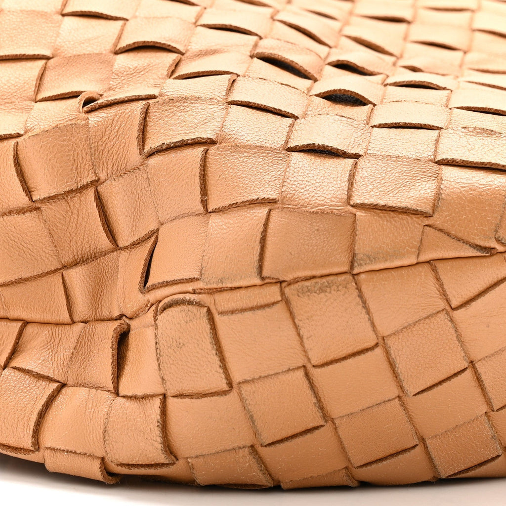 Nappa Intrecciato Teen Jodie Hobo Caramel