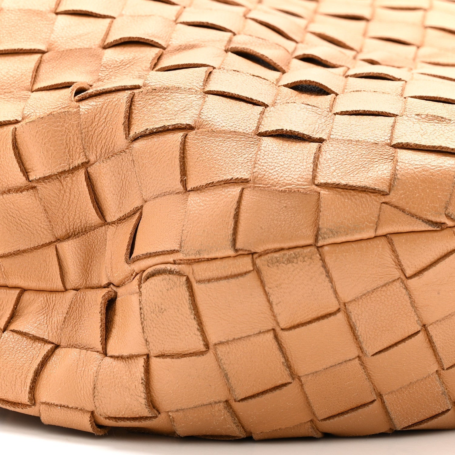 Nappa Intrecciato Teen Jodie Hobo Caramel